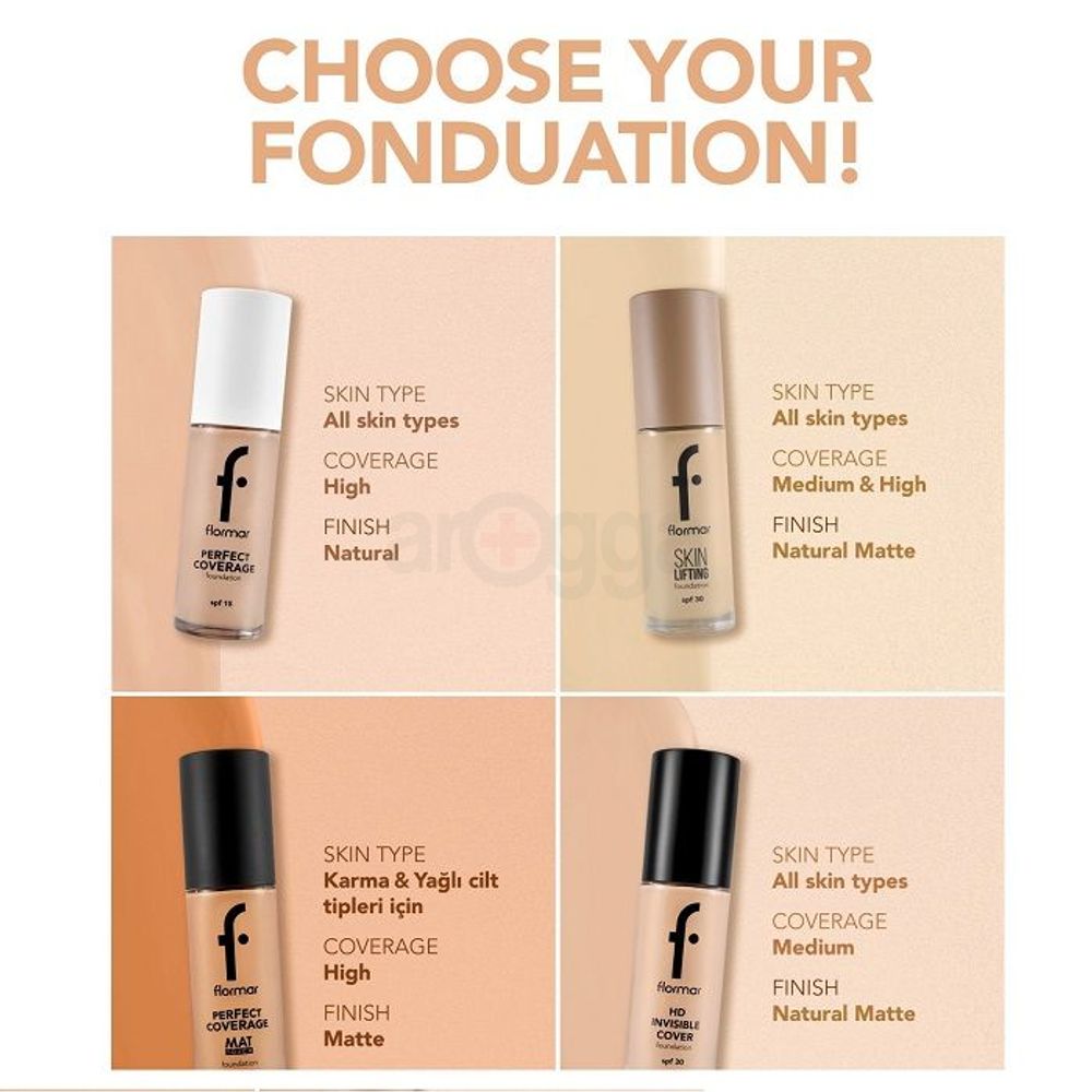 Flormar Skin Lifting Foundation 030 Soft Ivory  