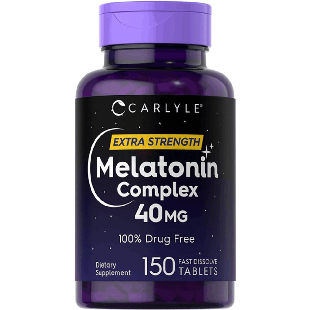 Carlyle Melatonin 40mg Complex | 150 Fast Dissolve Tablets | Extra Strength Support  