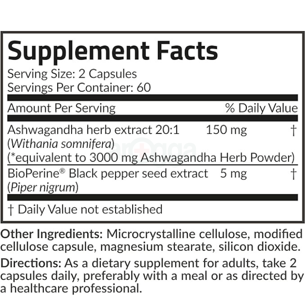 Futurebiotics Ashwagandha Extra Strength Stress & Mood Support with BioPerine - Non GMO Formula, 120 Vegetarian Capsules  