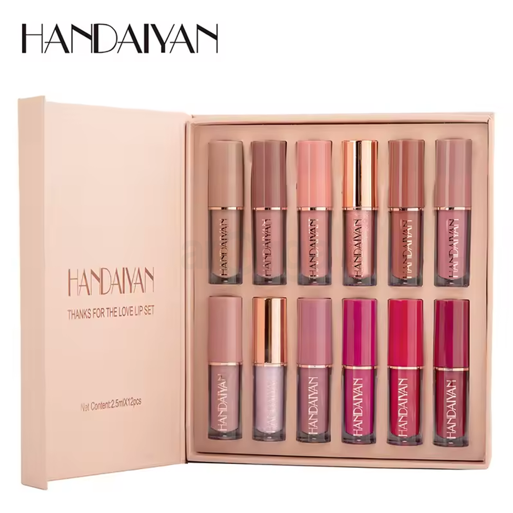 Handaiyan Thanks For The Love 12 Color Matte Liquid Lipstick Set  