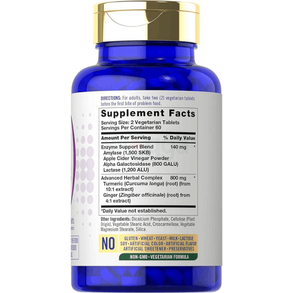 Carlyle Bloat & Gas Support for Men & Women | 120 Tablets  