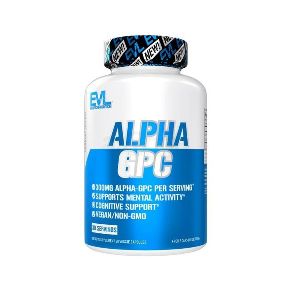 Evlution Nootropic Alpha GPC Choline Supplement - Alpha GPC 600mg - 30 Servings 60 Capsules  