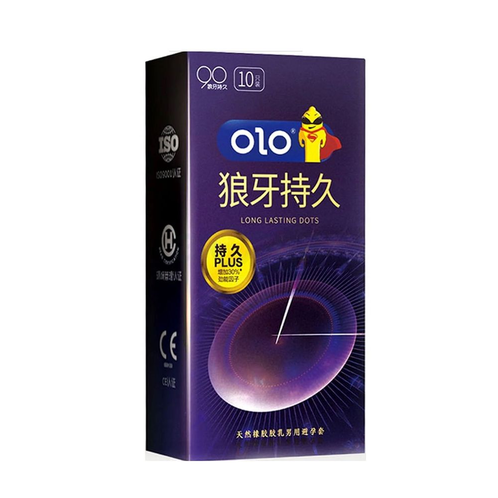 OLO Ultra Thin Long Love Plus Dotted Condom - 10Pcs Pack  