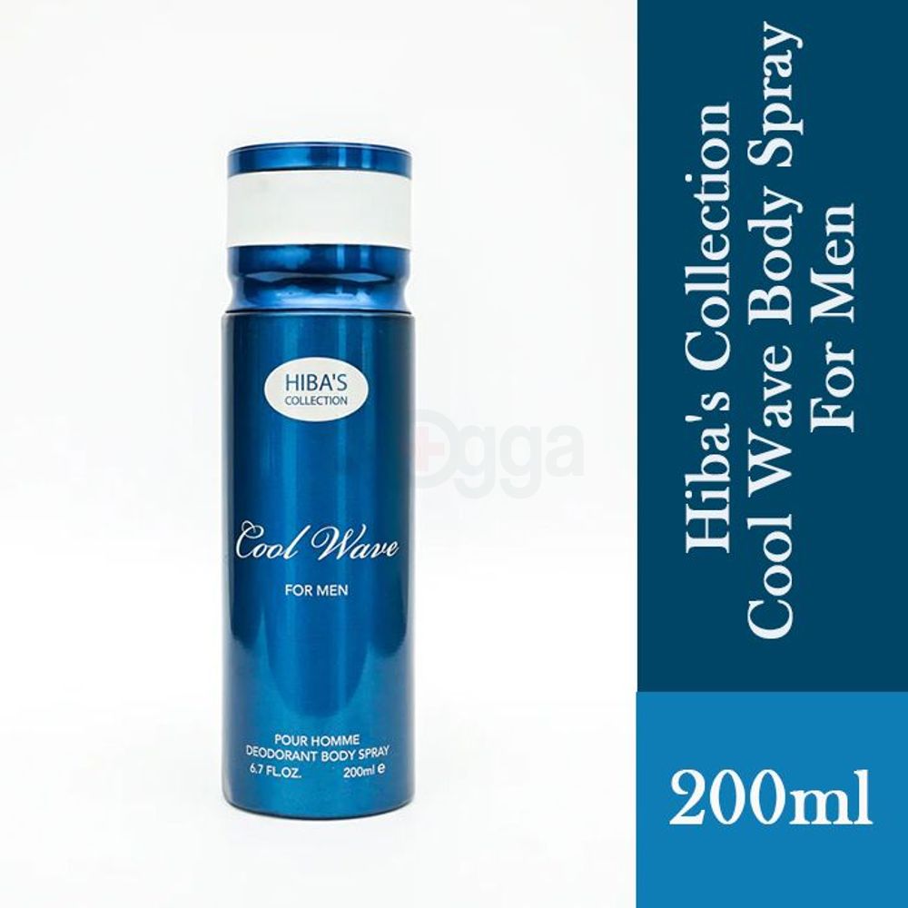 Hiba's Collection Cool Wave Deodorant Body Spray for Men  