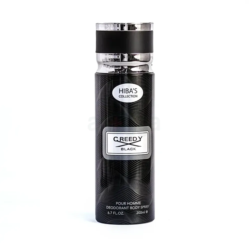 Hiba's Collection Creedy Black Deodorant Body Spray for Men  