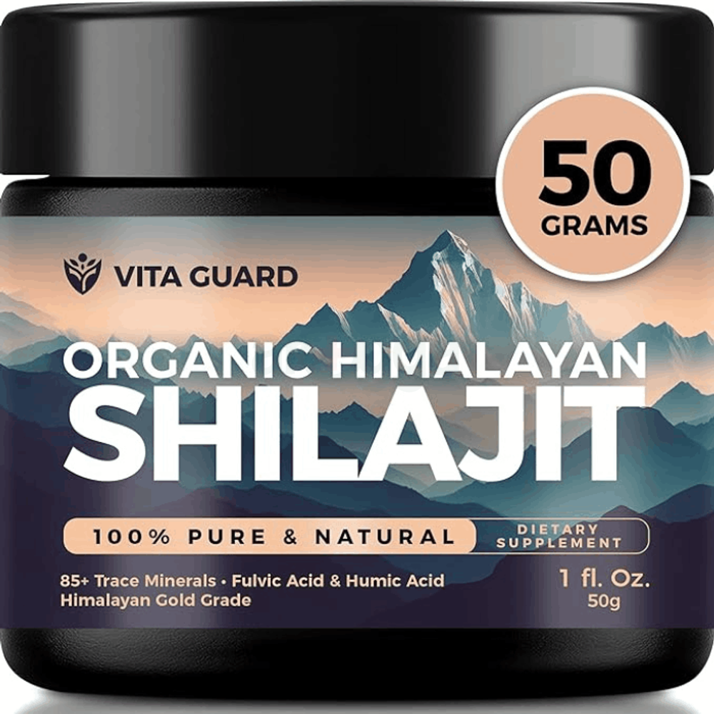 Himalayan Organic Shilajit Resin - 500mg Pure Shilajit Supplement - 100 Servings, 50g		
  