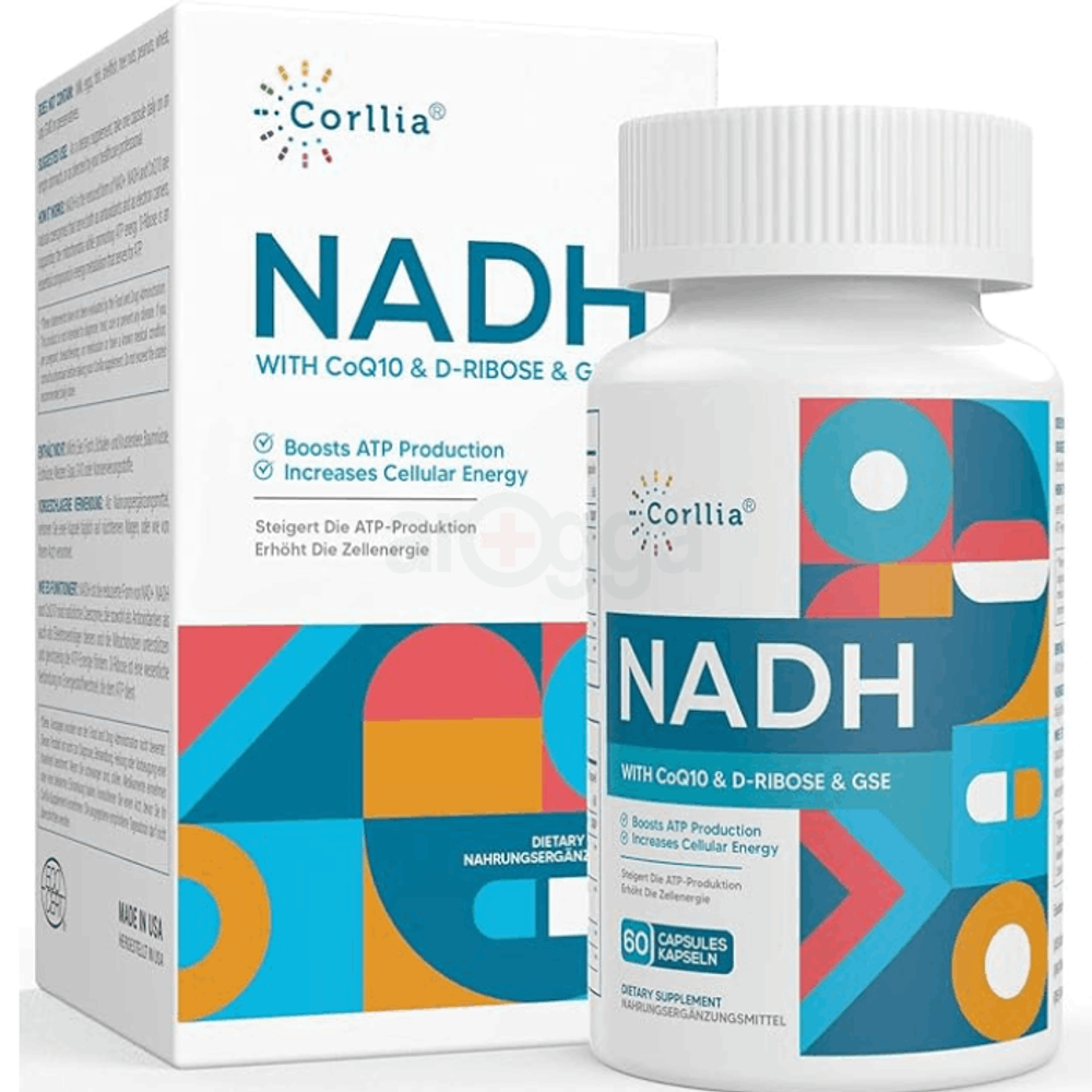 Corllia Store NADH 50mg + CoQ10 200mg + D-Ribose 150mg Supplement		
  