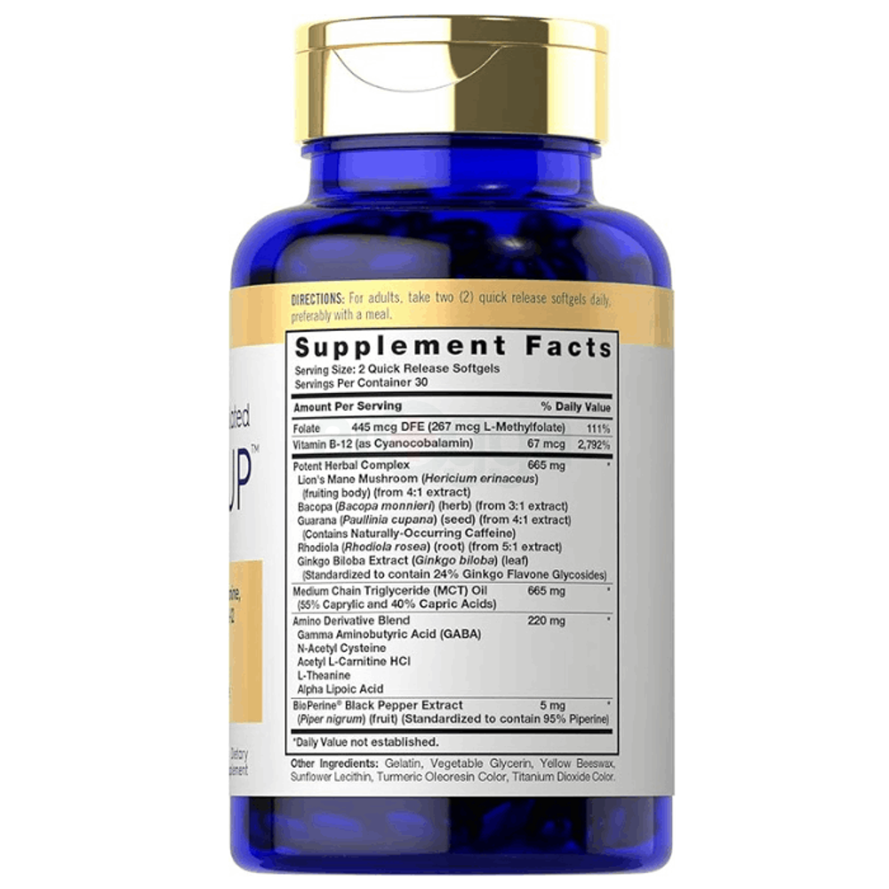 Carlyle Brain Up Supplement | 60 Softgels | Non-GMO and Gluten Free Formula  