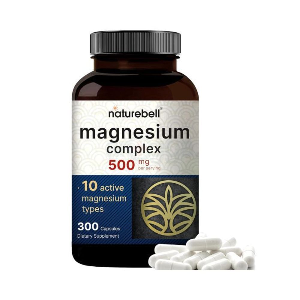 NatureBell Magnesium Complex Supplement 500mg, 300 Capsules  
