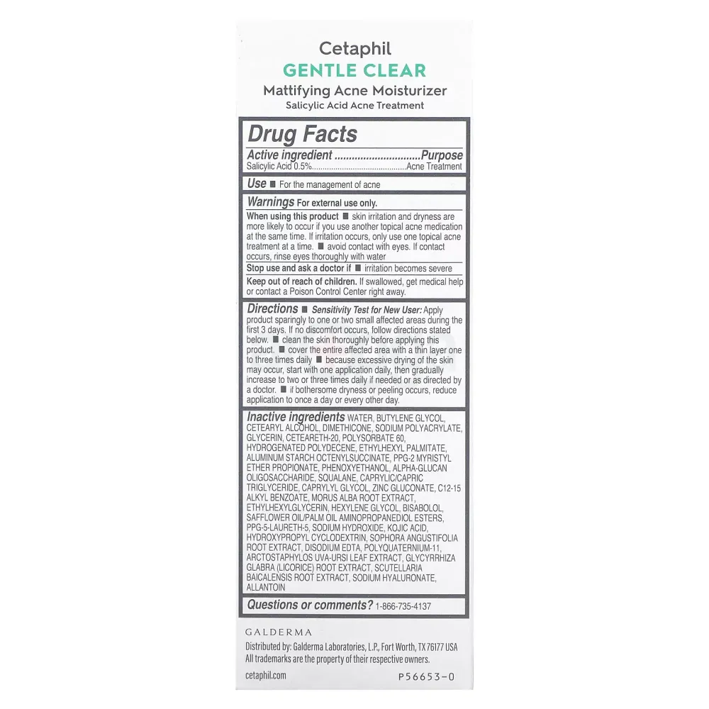 Cetaphil Gentle Clear Mattifying Acne Moisturizer  