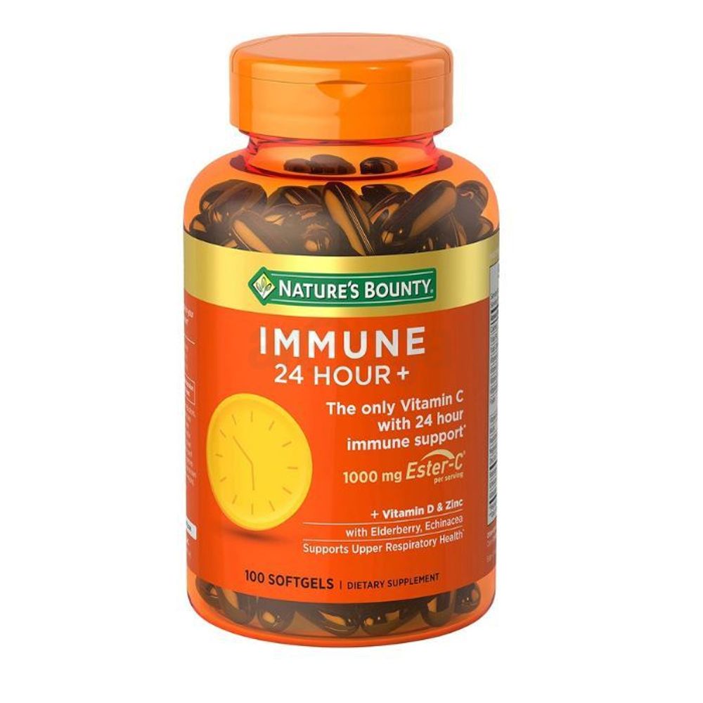 Nature's Bounty, Gold Series, Immune 24 Hour+, 1,000 mg Ester-C , 50 Softgels (500 mg per Softgel)  