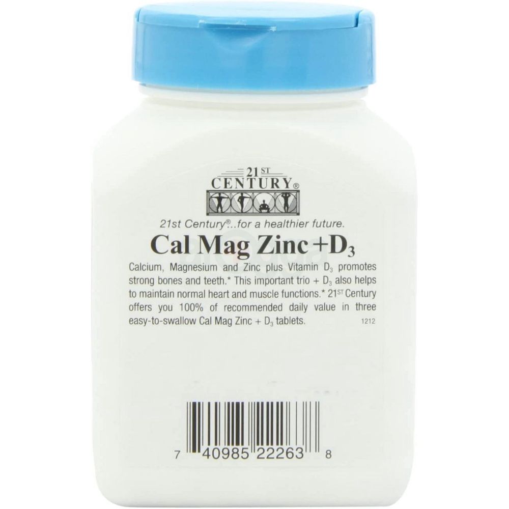 21st Century Cal Mag Zinc Plus D Tablets, 90 Count  