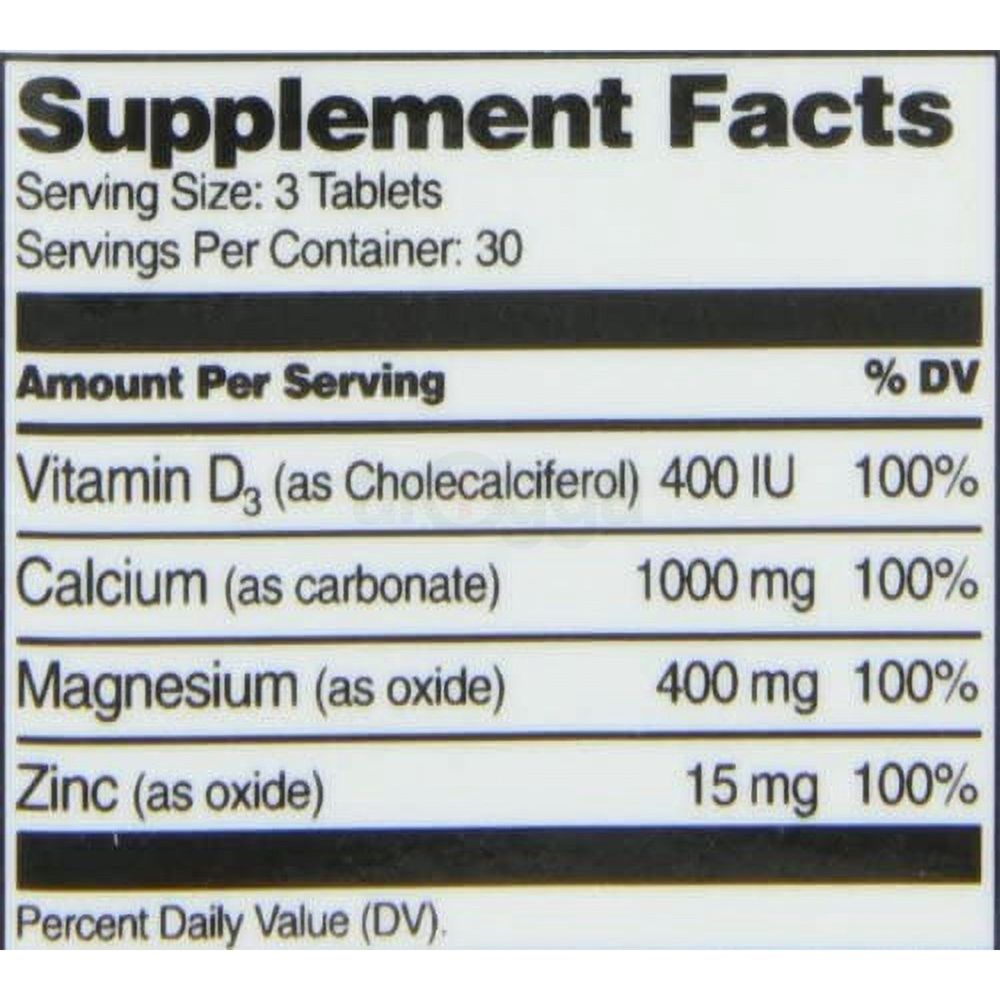 21st Century Cal Mag Zinc Plus D Tablets, 90 Count  