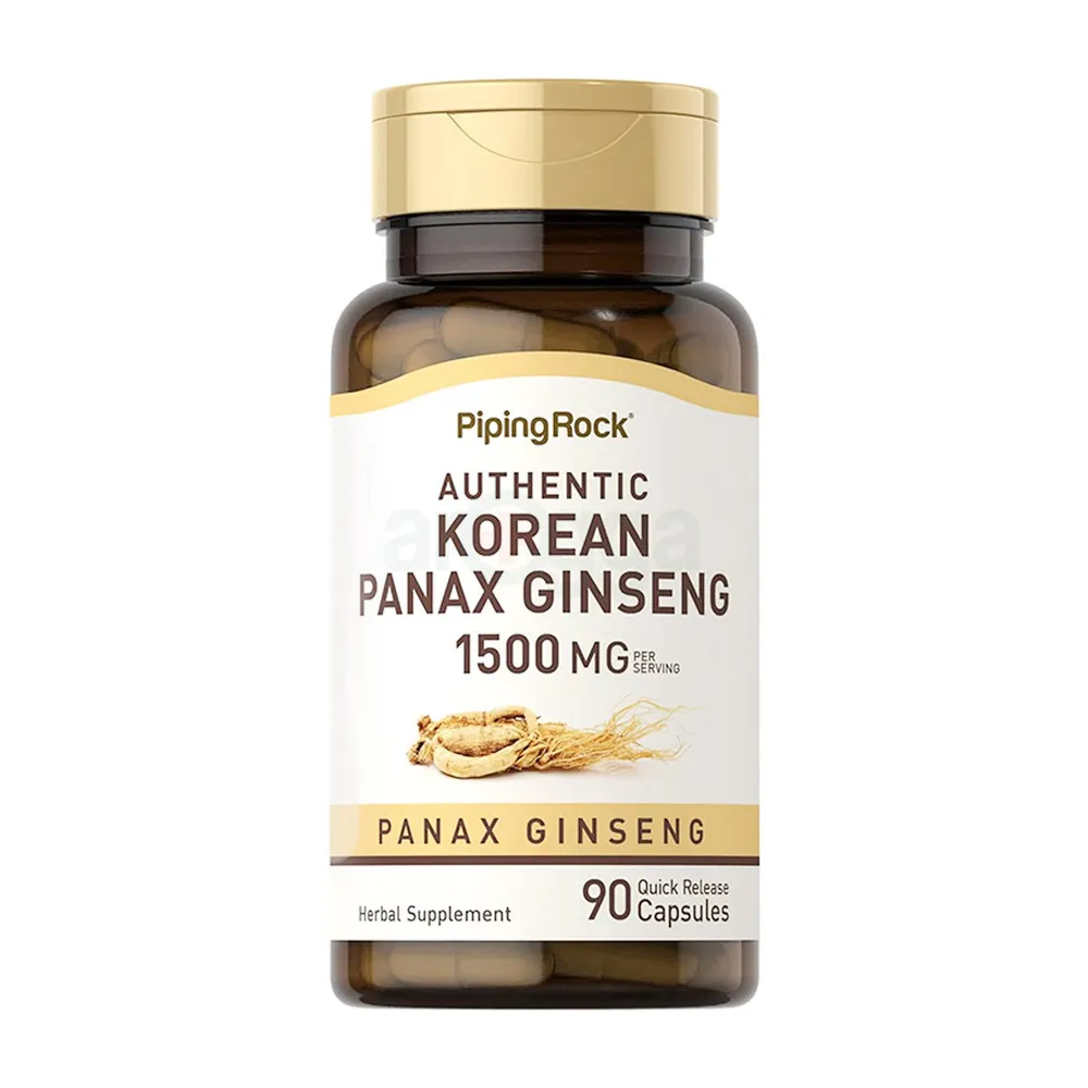 Piping Rock Authentic Korean Panax Ginseng 1500mg – 90 Capsules  
