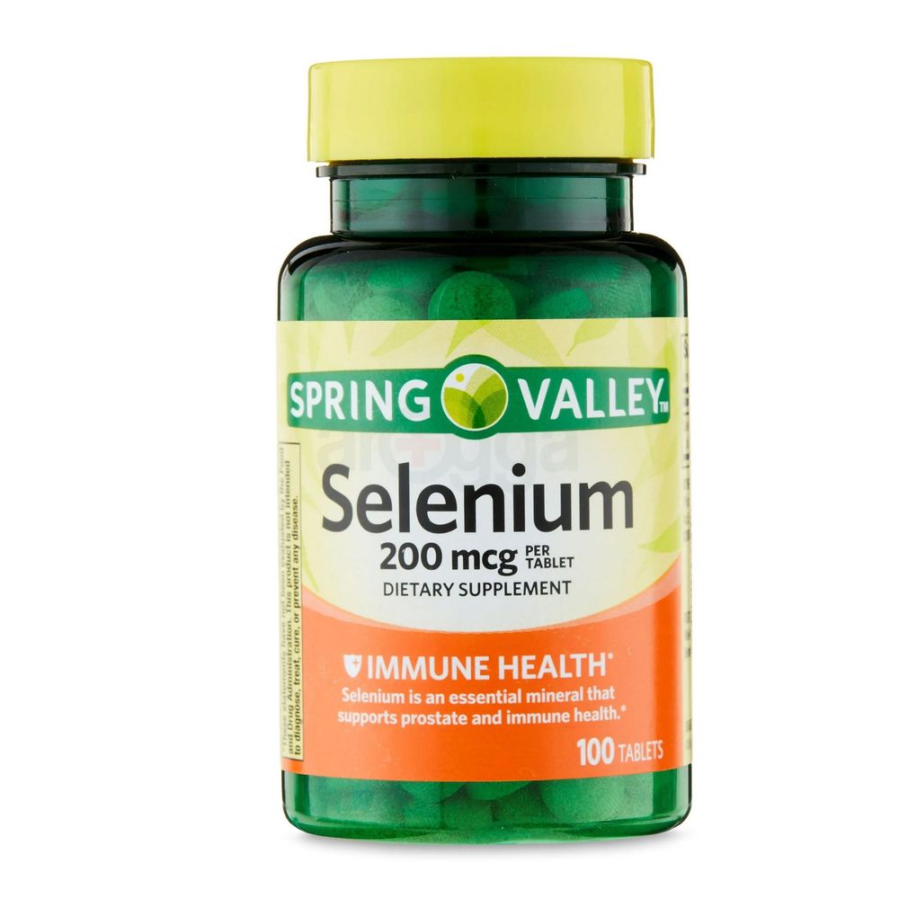 Spring Valley Selenium Immune Health Dietary Supplement Tablets, 200 mcg, 100 Count  