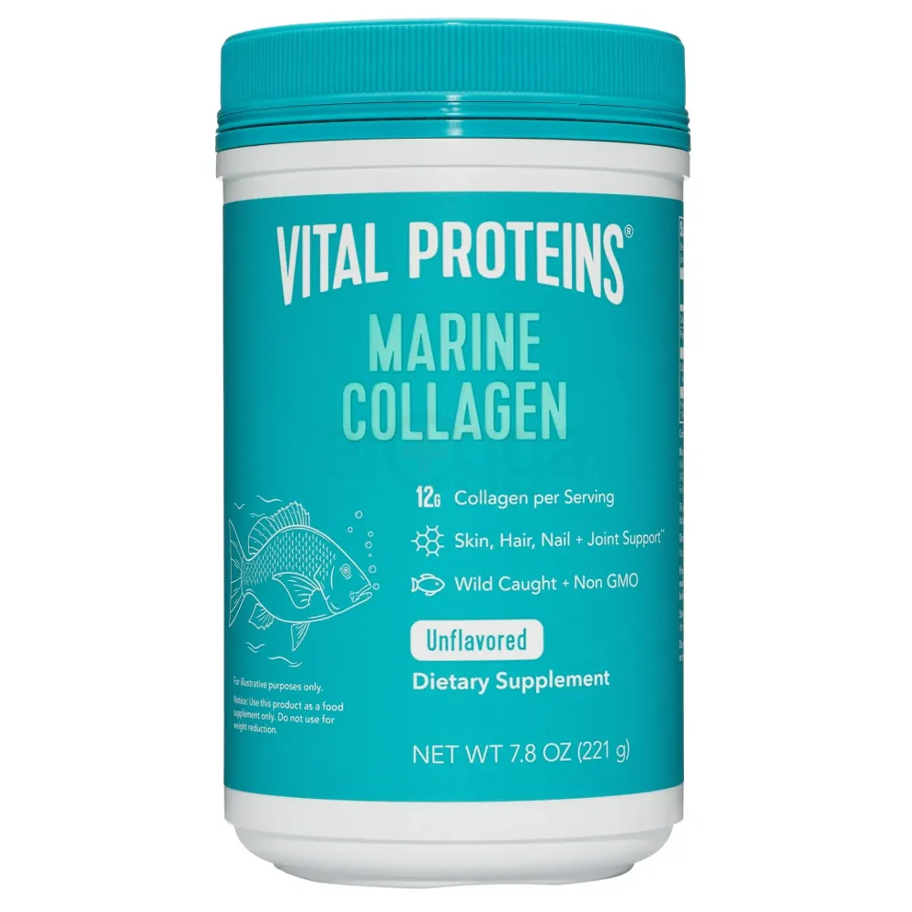 Vital Proteins Marine  Collagen Powder, Helps Support Healthy Hair, Skin, Nails, Bones and Joints -Unflavored 221g  