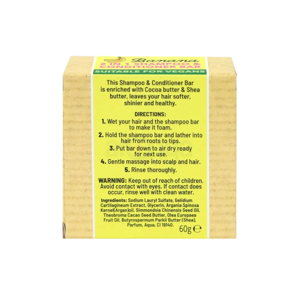 XHC Banana Shampoo & Conditioner Soap Bar by Xpel  