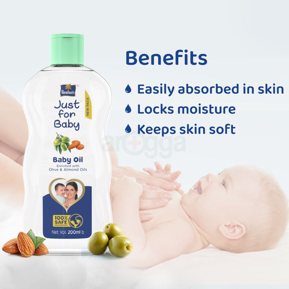 Parachute Just for Baby - Baby Oil 200ml (Baby Wash 100ml FREE)  