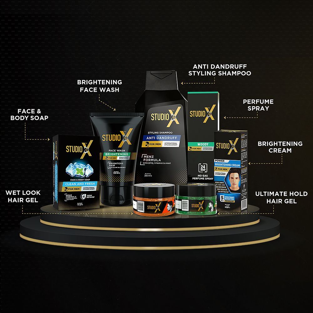 Studio X Anti Dandruff Shampoo for Men 355ml (50ml Facewash Free)  