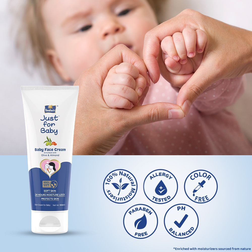 Parachute Just for Baby - Face Cream 100g Pack of 2 Combo (100ml x 2)  