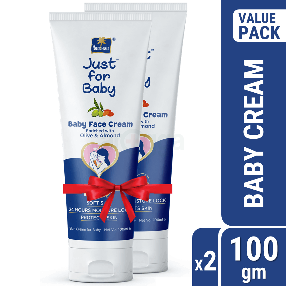 Parachute Just for Baby - Face Cream 100g Pack of 2 Combo (100ml x 2)  