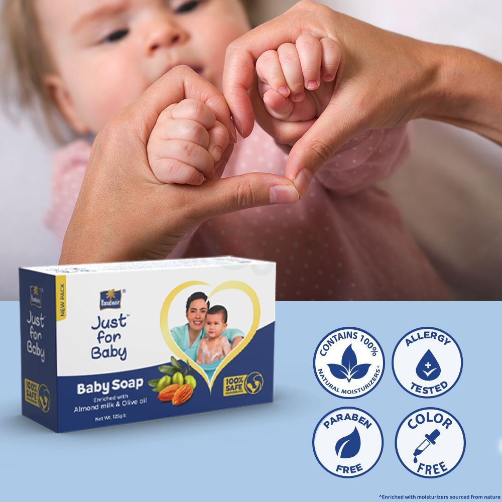 Parachute Just for Baby - Baby Soap 125g Pack of 2 Combo (125g x 2)  