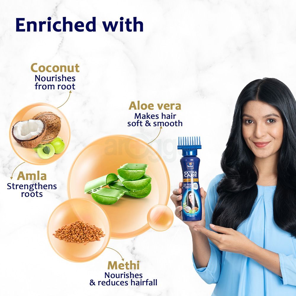 Parachute Hair Oil Anti Hairfall Oil Extra Care 300ml (Root Applier) (FREE 75ml Hair Oil Pack)  