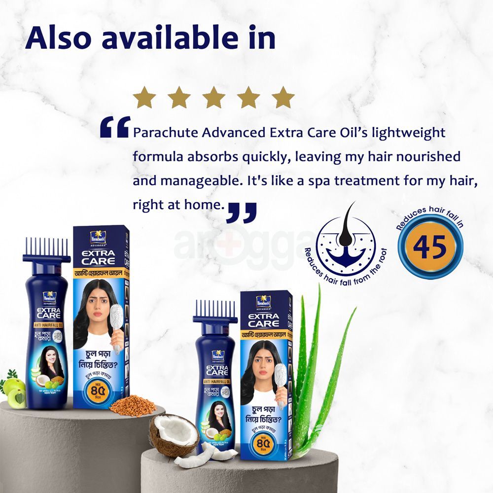 Parachute Hair Oil Anti Hairfall Oil Extra Care 300ml (Root Applier) (FREE 75ml Hair Oil Pack)  