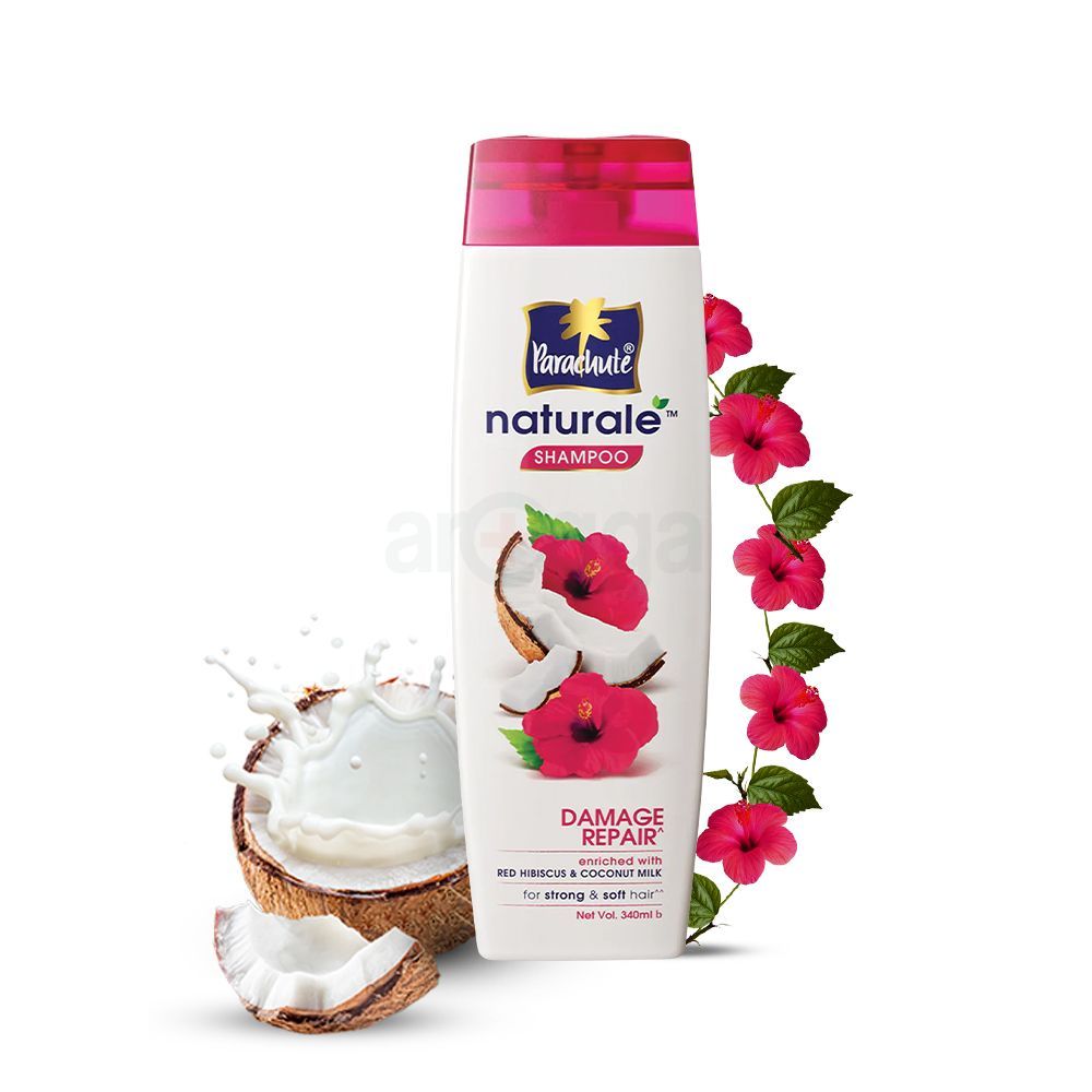 Parachute Naturale Shampoo Damage Repair 330ml (FREE Parachute Advansed Aloe Vera Hair Oil 150ml)  