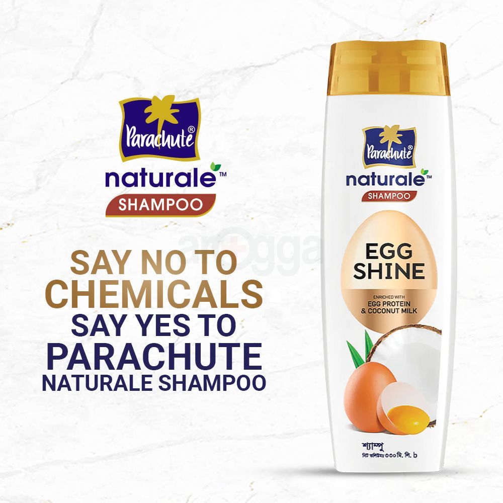 HAIR CARE BUNDLE - Parachute Naturale Shampoo Egg Shine 330ml & Onion Enriched Coconut Hair Growth Oil 200ml  