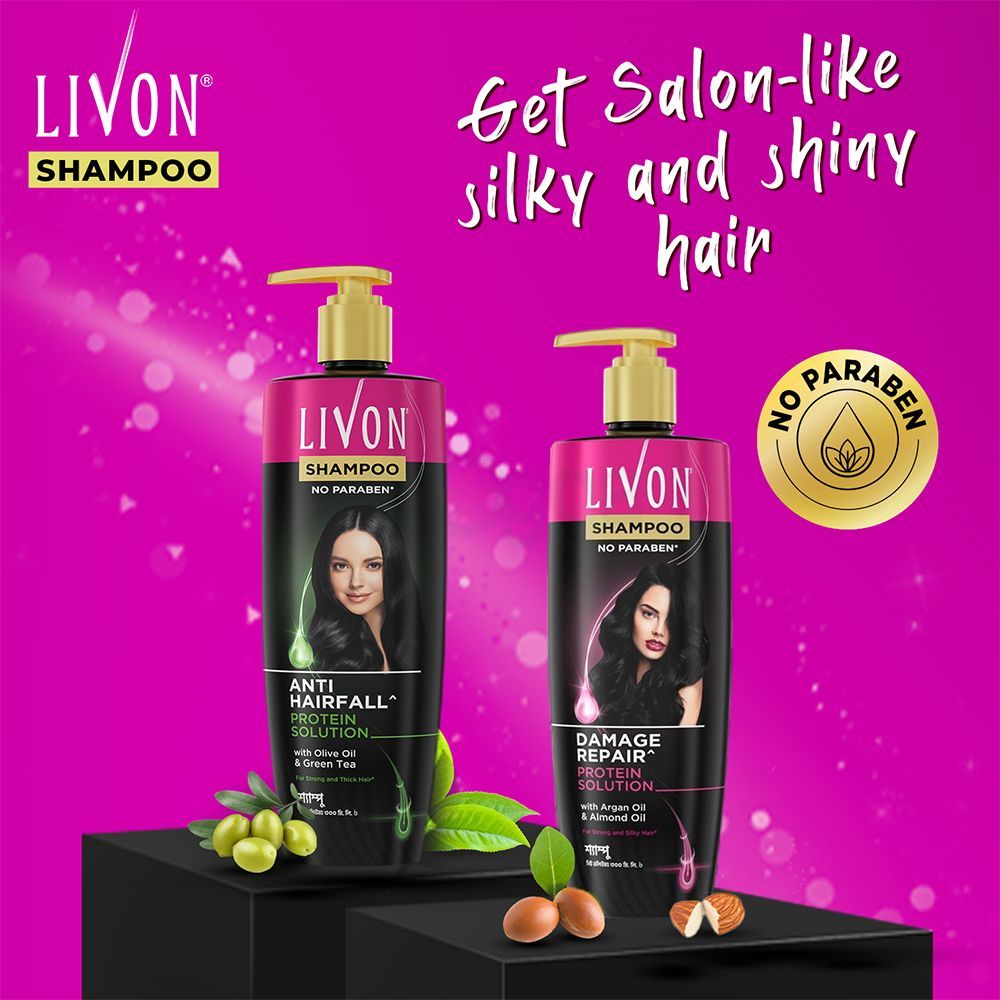 Livon Anti Hairfall Protein Shampoo 300ml & Livon Hair Serum 50ml - Combo  