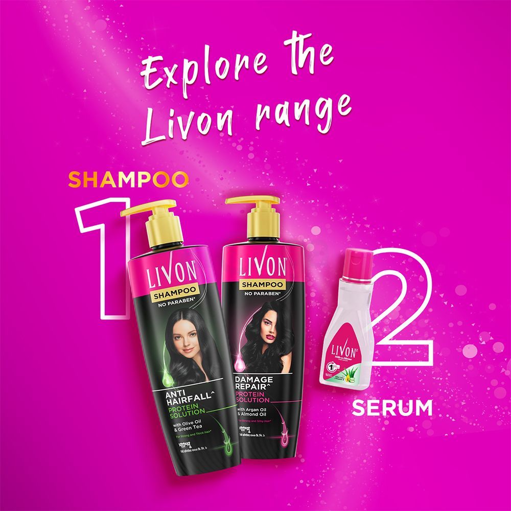 Livon Anti Hairfall Protein Shampoo 300ml & Livon Hair Serum 50ml - Combo  