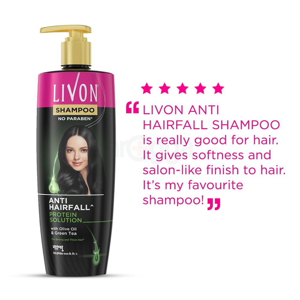 Livon Anti Hairfall Protein Shampoo 300ml & Livon Hair Serum 50ml - Combo  
