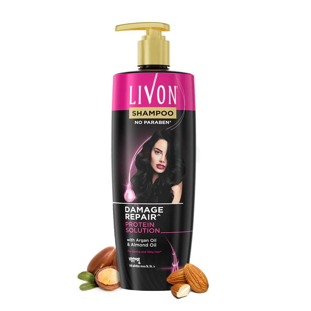 Livon Damage Repair Protein Shampoo 300ml & Livon Hair Serum 18ml - Combo  