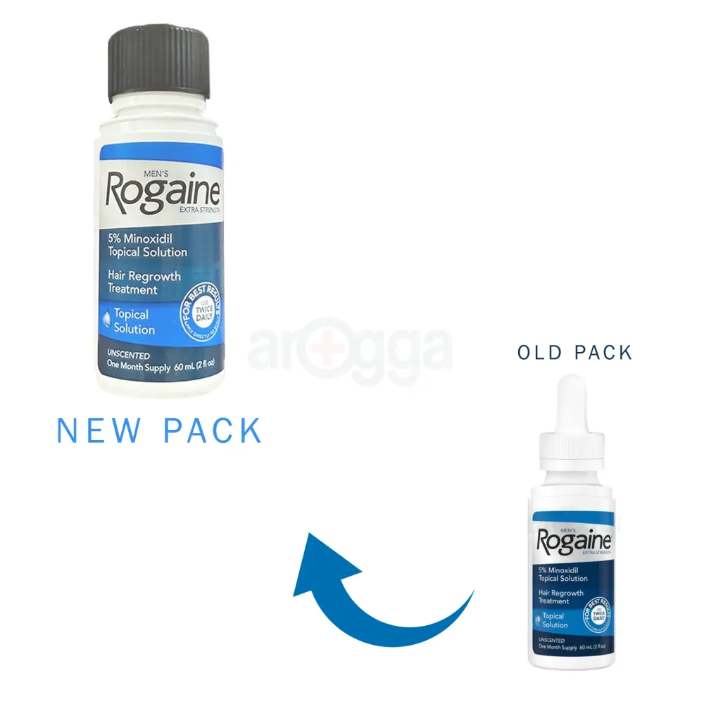 Men's Rogaine 5% Minoxidil Topical Solution Hair Regrowth Treatment 60ml  