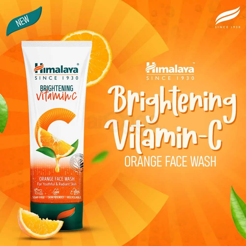Himalaya Brightening Vitamin C Orange Face Wash 100ml  
