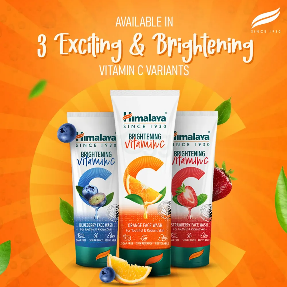 Himalaya Brightening Vitamin C Orange Face Wash 100ml  