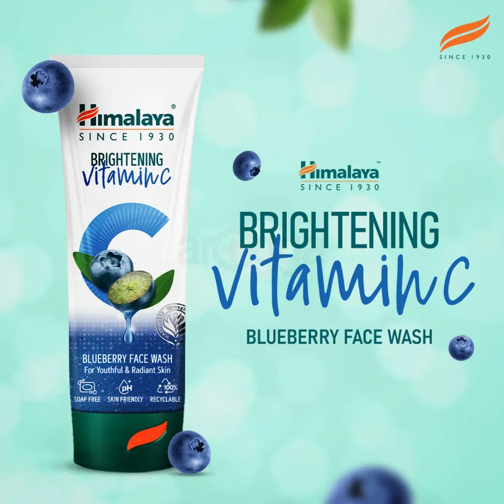 Himalaya Brightening Vitamin C Blueberry Face Wash 100ml  