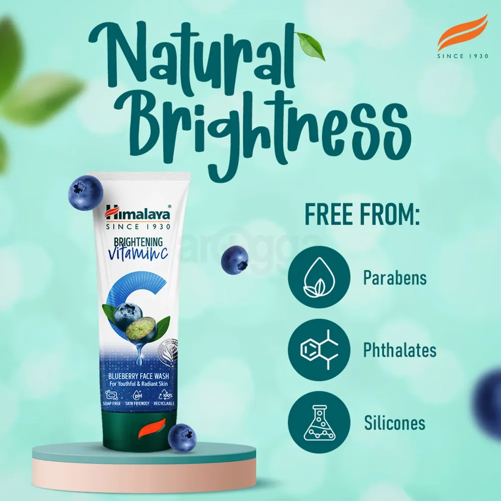 Himalaya Brightening Vitamin C Blueberry Face Wash 100ml  