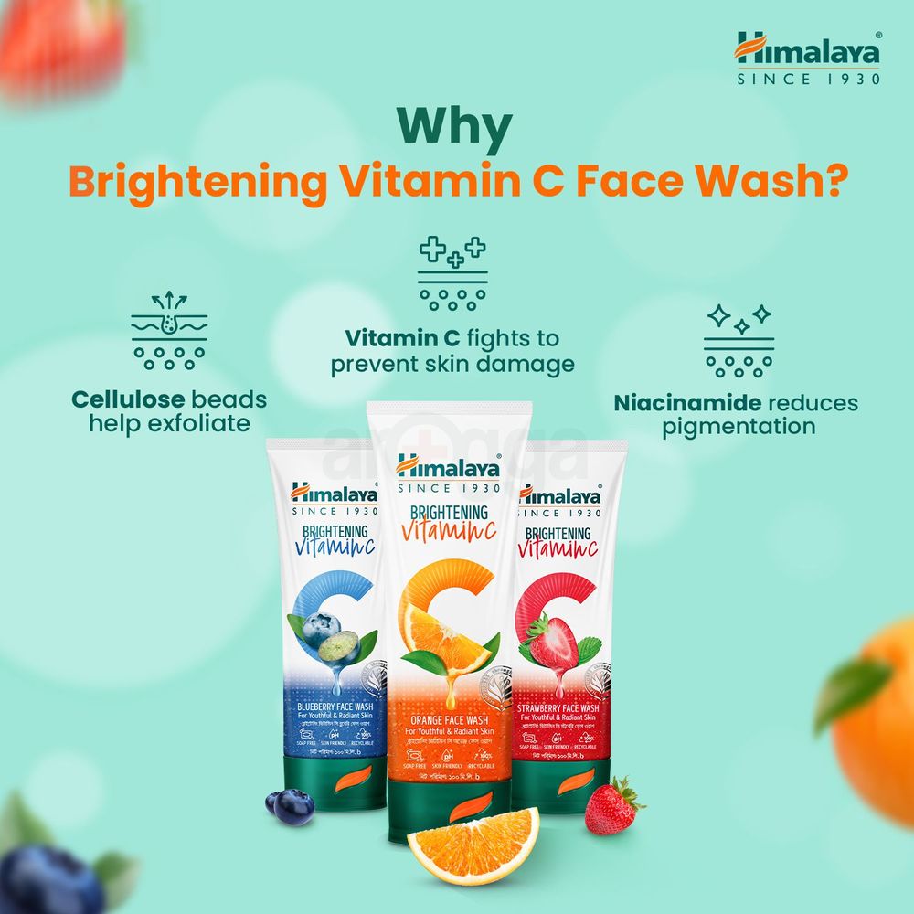 Himalaya Brightening Vitamin C Strawberry Face Wash 100ml  