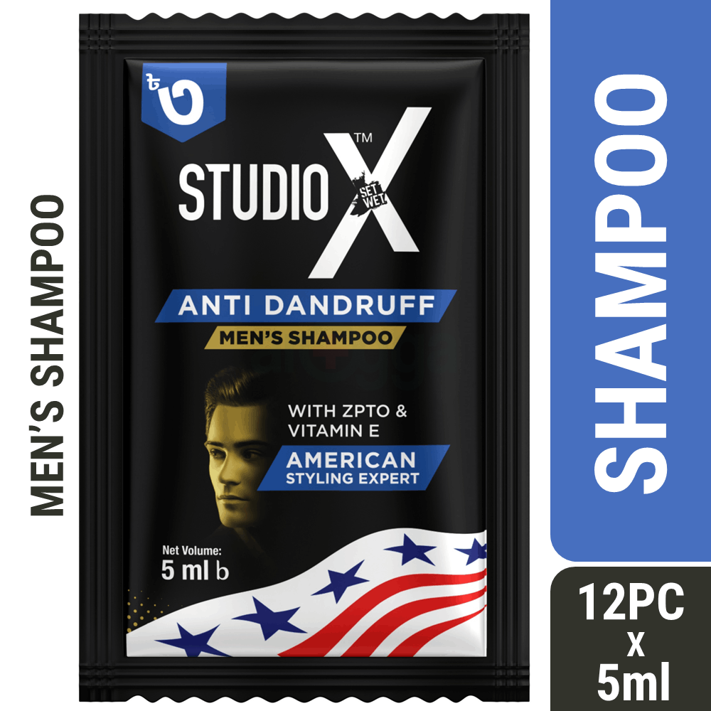 Studio X Anti Dandruff Shampoo for Men (5ml X 12 pcs)  