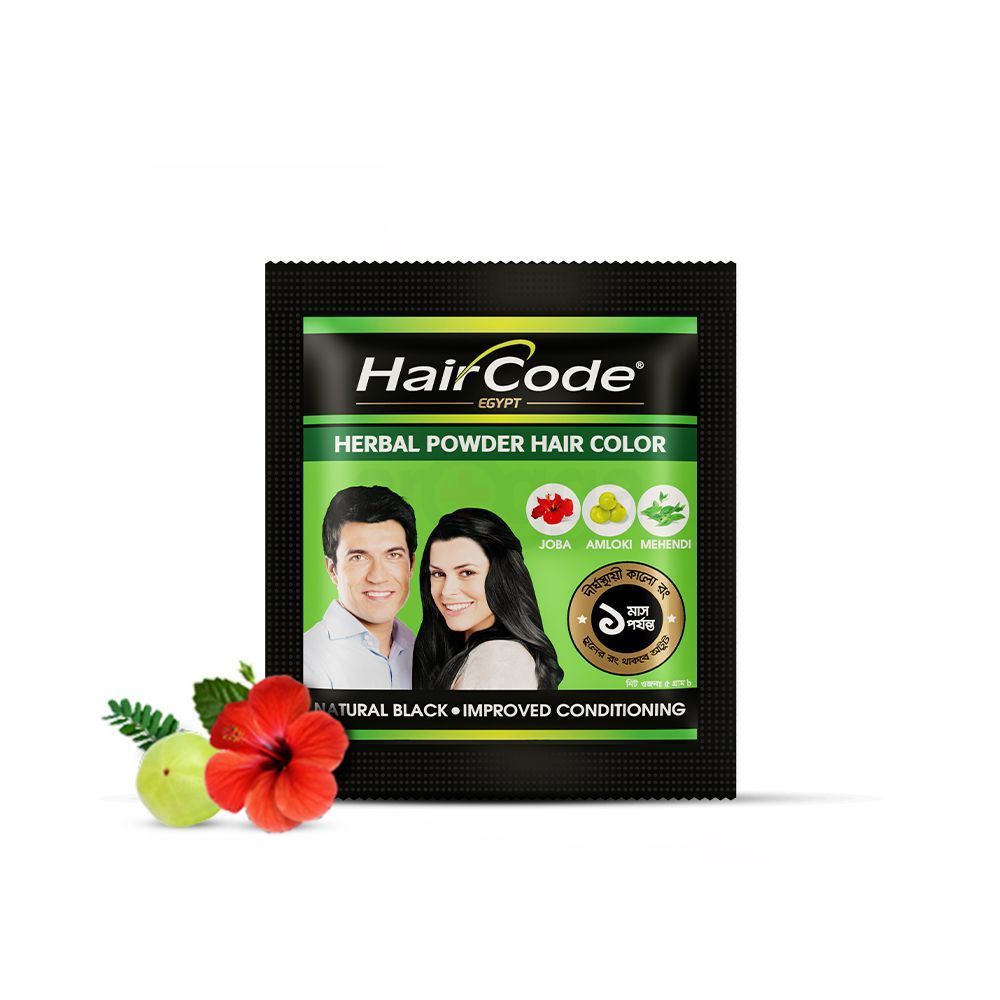 HairCode Egypt Herbal Hair Color (Black) (5g X 3)  