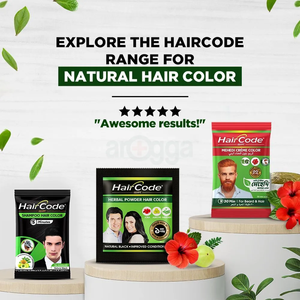 HairCode Egypt Herbal Hair Color (Black) (5g X 3)  