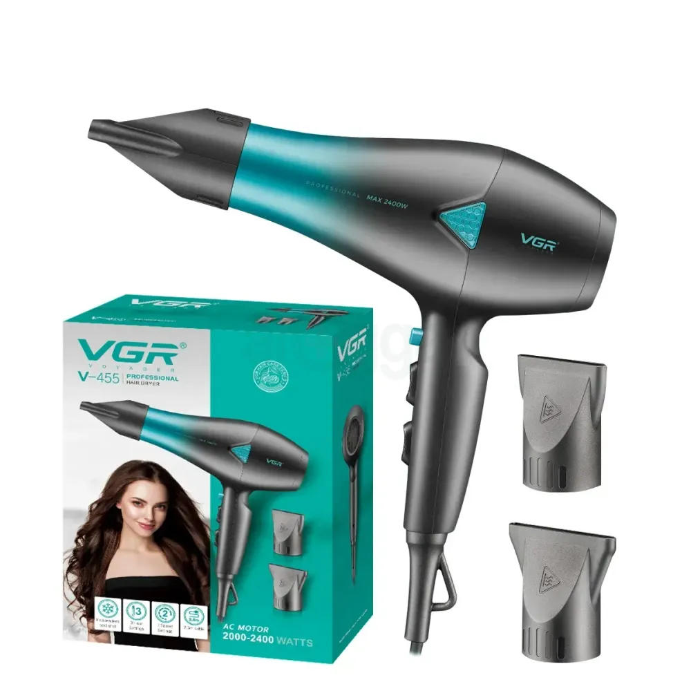 VGR V-455 Professional Hair Dryer with 2000-2400 Watts AC Motor  