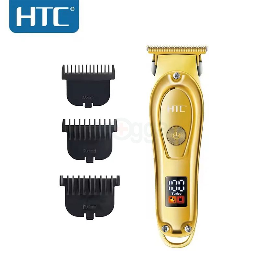 HTC AT-176 Rechargeable Hair Clipper Golden Color With LED Display  