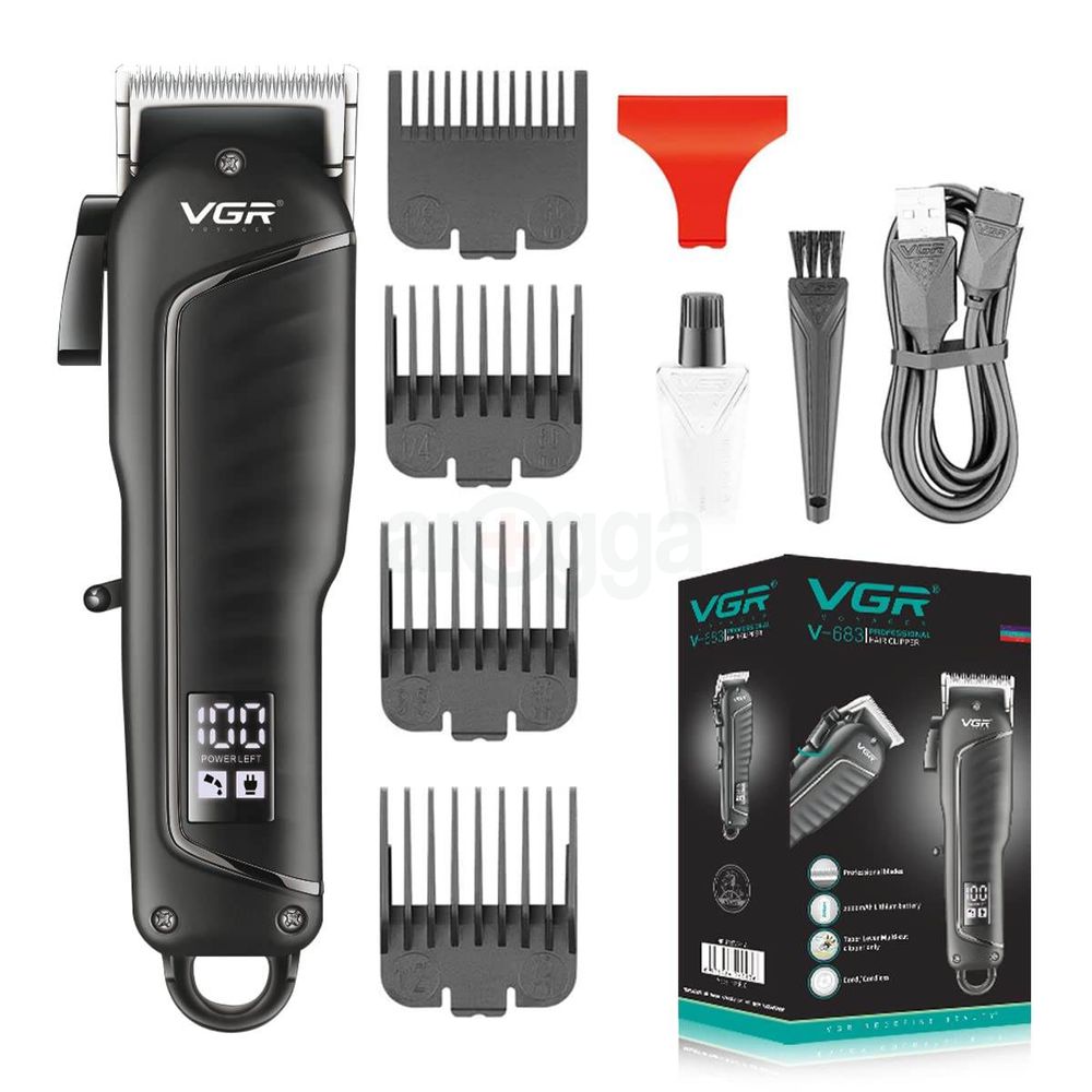 VGR V-683 Professional  Hair Clipper with LED Display for Men  