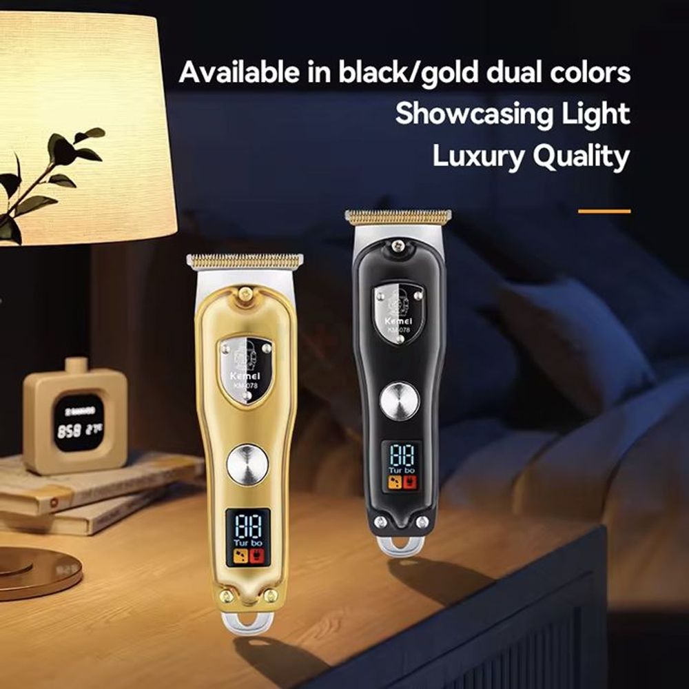 Kemei KM-078 Professional Electric Hair Clipper with Digital Display  