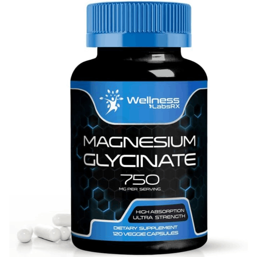 WELLNESS LABSRX Magnesium Glycinate Capsules - 750mg | 120 Count  