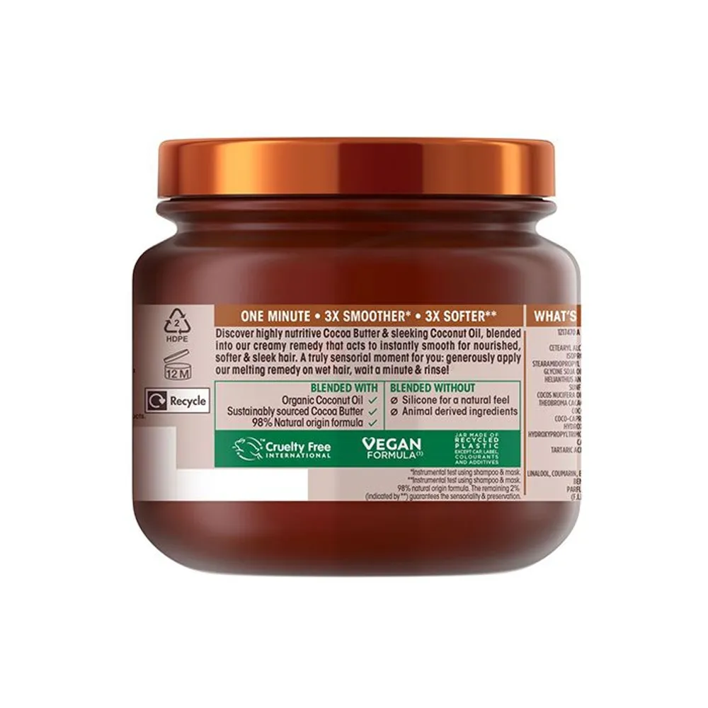 Garnier Ultimate Blends Coconut Oil & Cocoa Butter Smoothing Hair Remedy Soothing Mask  