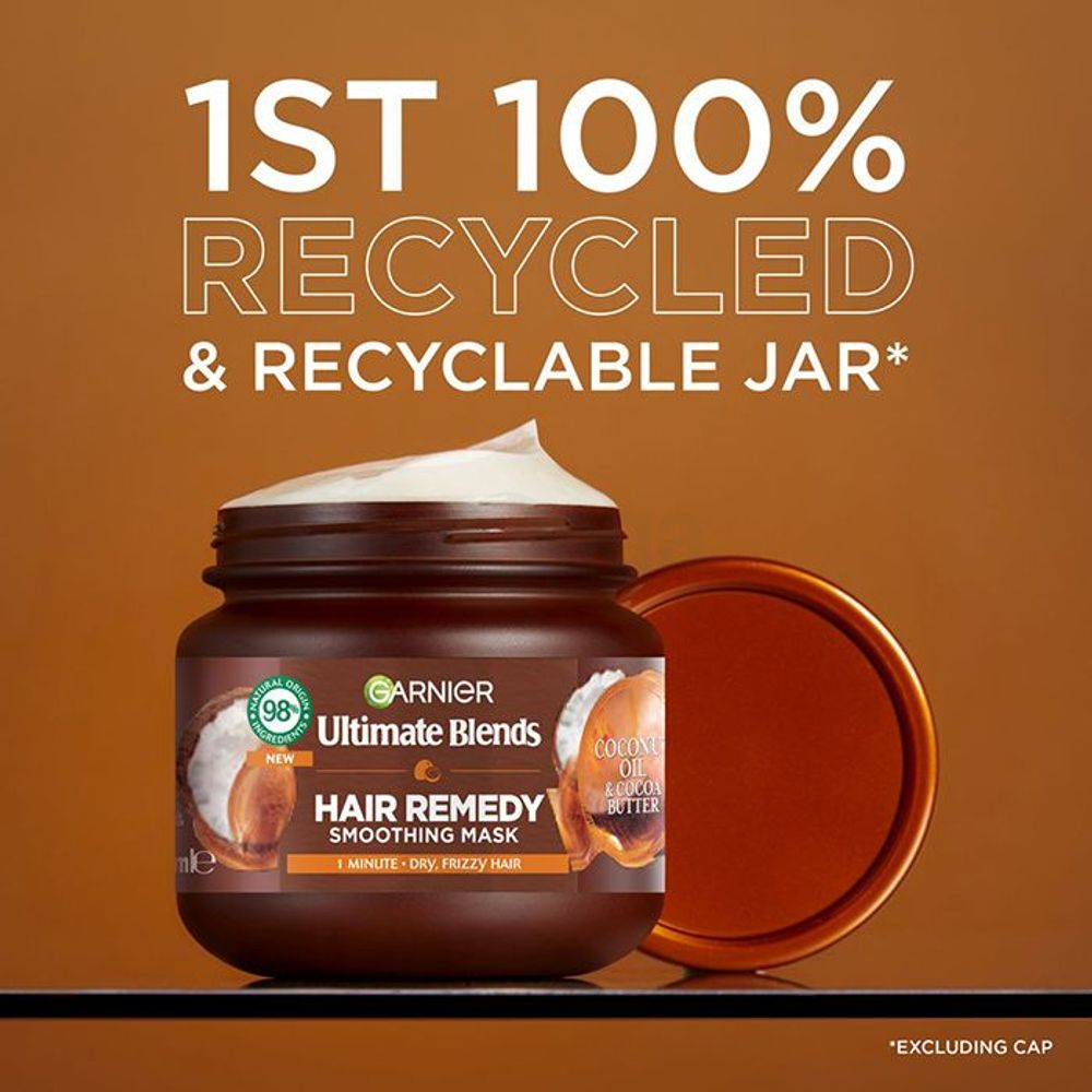 Garnier Ultimate Blends Coconut Oil & Cocoa Butter Smoothing Hair Remedy Soothing Mask  